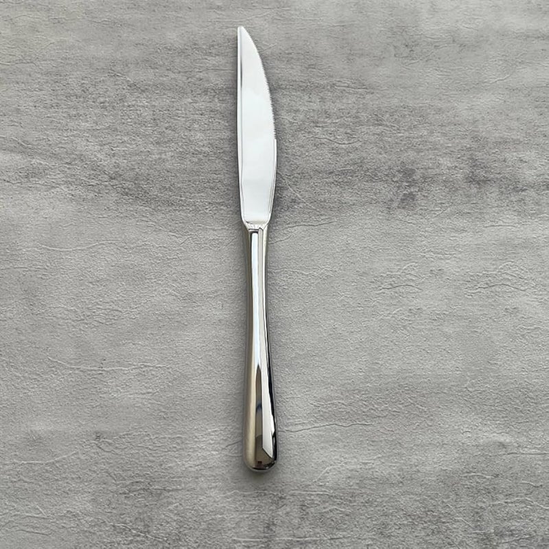 مجموعة سكاكين ستيك 304 من الفولاذ المقاوم للصدأ مصقولة بالمرآة سميكة ومتينة أدوات مائدة بدرجة فندقية - Image 1